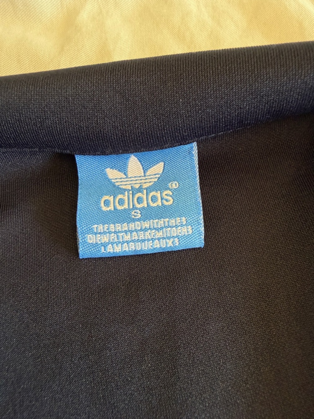 Adidas Originals Navy Blue Trefoil 3-Stripe Track Jacket Women’s Small Fitted - Picture 5 of 5